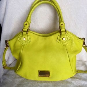 Marc Jacobs yellow soft leather satchel bag